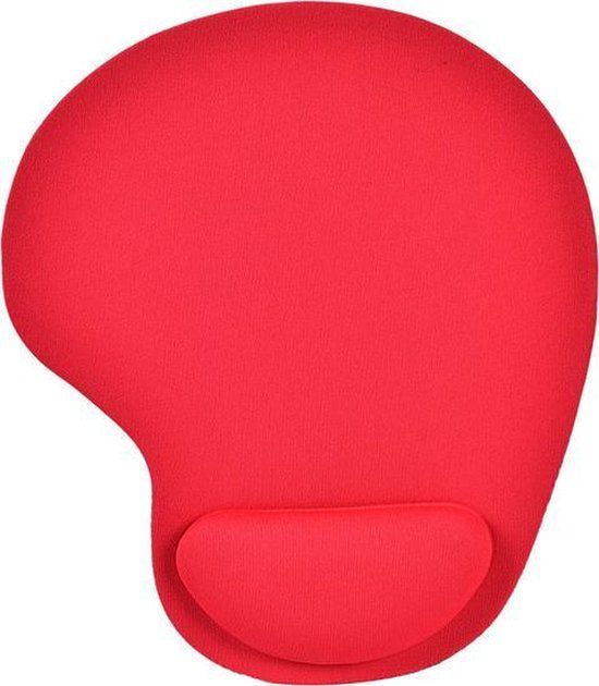 Merkloos Mousepad met polssteun - rood