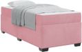 vidaXL Bedframe met matras Roze 90 x 200 cm Stof