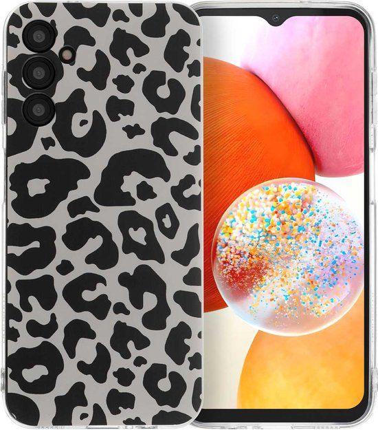 iMoshion Hoesje Samsung Galaxy A14 (5G/4G) - Siliconen - Leopard Transparent