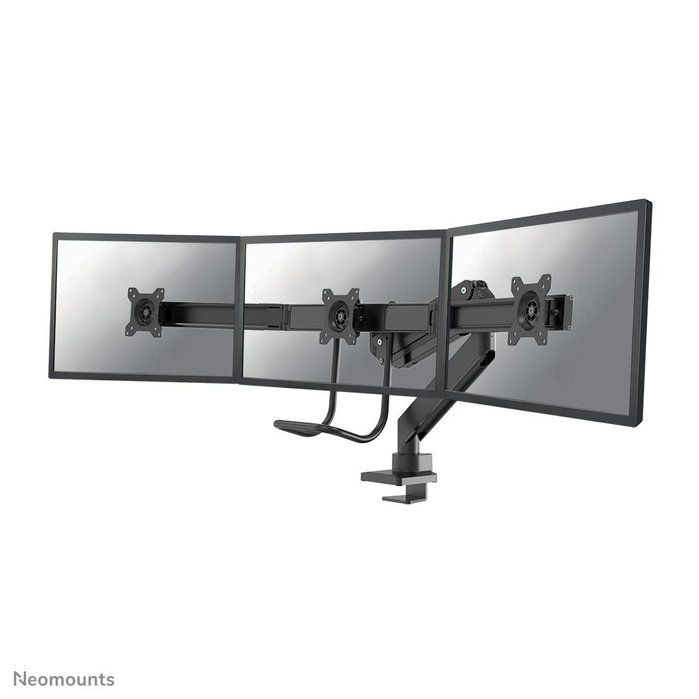 Neomounts NM-D775DX3BLACK monitorarm voor 3 schermen - 17-27 inch - gasveer - zwart