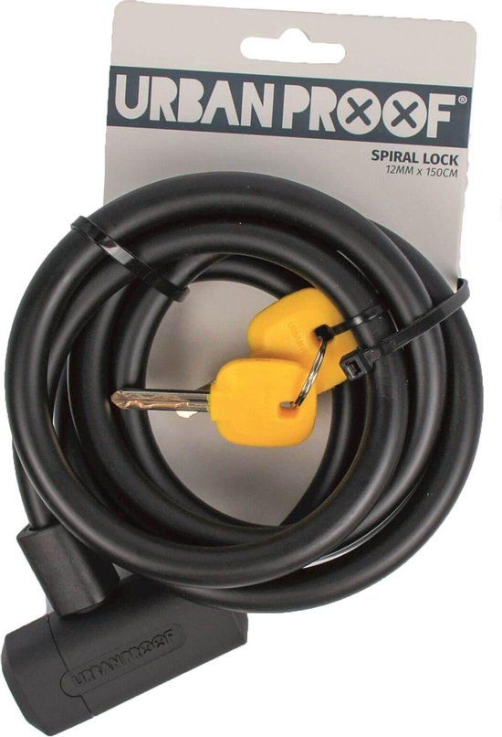 Urban Proof Kabelslot - 150cm - Zwart