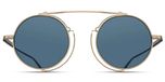 Matsuda M3154 Lunettes De Soleil Unisexe Or Bleu 46mm