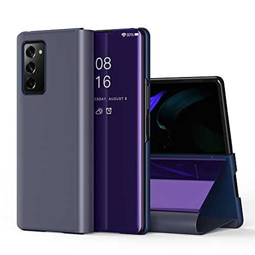 IMEIKONST Compatibel met Samsung Galaxy Z Fold 2 Hoesje - Spiegelontwerp - Paars