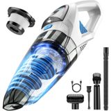 Aspirateur à main sans fil, 25 kPa, 8000 mAh, filtre HEPA, 3 accessoires, blanc