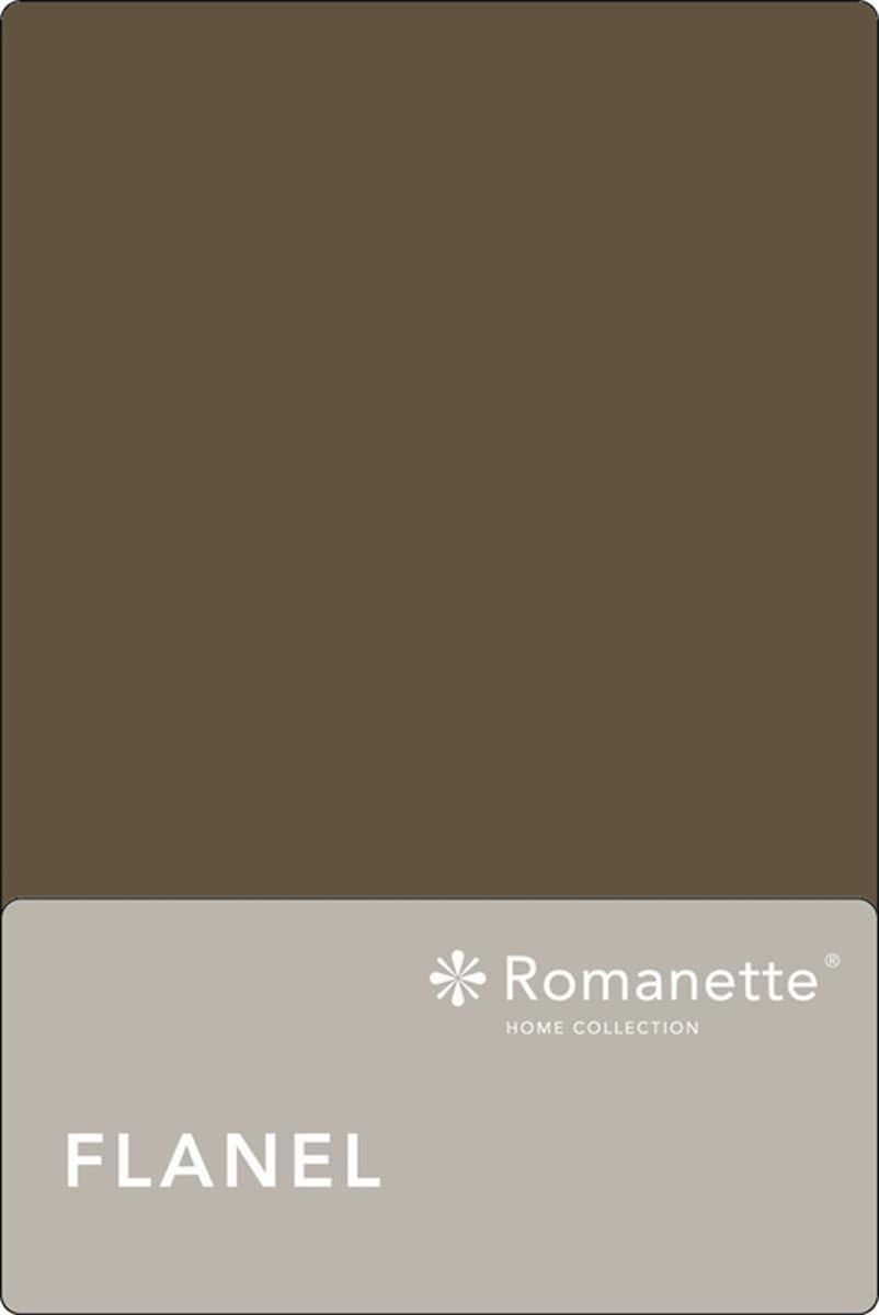 Romanette Laken Taupe Flanel 200 x 260 cm 2 persoons
