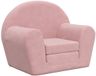 vidaXL - Kinderslaapbank - zacht - pluche - roze