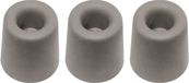 Qlinq Deurbuffer - 3x - deurstopper - grijs - rubber - 75 x 40 mm - schroefbevestiging