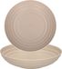 PlasticForte Rond bord/camping - 4x - diep bord - D19 cm - taupe - kunststof - soepborden