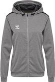 Hummel Dames Trainingsjack Hmlauthentic Pl Zip Hoodie Woman Grey Melange XXL
