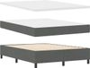 vidaXL Boxspring bed with cushion Dark Grey 160 x 200 cm Fabric
