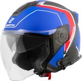 Bogotto H586 BT Illus Zwart Rood Blauw Bluetooth Jethelm - Helm