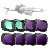 K&F Concept Mini 4 Pro 8 stuks meerlaagse ND-filters voor DJI Mini 4 Pro drone-accessoires, 8 stuks ND8, ND16, ND32, ND64, ND128, ND256, UV, CPL