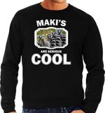Bellatio Decorations Bol Dieren maki apen sweater zwart heren - makis are serious cool trui - cadeau sweater maki familie/ maki apen liefhebber XL