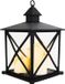 GOLIAT Grandes lanternes décoratives noires avec trois bougies LED
