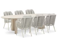 Santika Furniture Santika Nanda/Weave 240 cm dining tuinset 7-delig