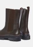 Comma - Vrouwen - Chelsea Boots - Leer - Bruin - Maat 37