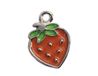 INNSPIRO Hangers van metaal, aardbeien, rood en groen, 10 x 15 mm, 25 stuks