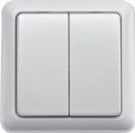 20.0 KlikAanKlikUit Opbouw Dubbele Schakelaar - Draadloos - AWST-8802 | Wit