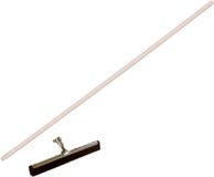 Talen Tools Raclette de sol/douche - pour l'eau - métal/caoutchouc rigide - largeur 35 cm - avec manche en bois 130 cm - balai à eau - raclette à eau