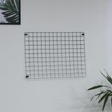 Stijlvolle zwarte wandplank, 42,5 cm x 38 cm x 9,3 cm, duurzaam 100% metalen frame, perfect voor moderne woondecoratie en organisatieruimtes