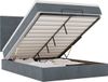vidaXL lit coffre avec matelas 140x190cm velours gris foncé