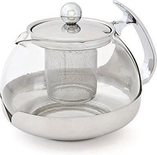 Haushalt Theekan met filter - 1.2 L - Zilverkleurig