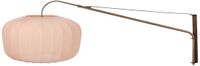 Steinhauer Wandlamp Vela Lino 4748BR brons met beige-crème textiel kap, uitschuifbaar en draaibaar