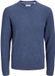 Jack & Jones Heren trui regular fit Blauw M Ronde Hals Volwassenen