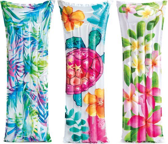 Intex Luchtbed met print 183*69cm Multicolor
