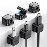 Joyroom - Magnetische kabel organiser - Zelfklevend met Magnetische sluiting - Kabel Management - Kabel organizer - kabel organiser bureau - Kabelclips zelfklevend - 6 Stuks - Zwart