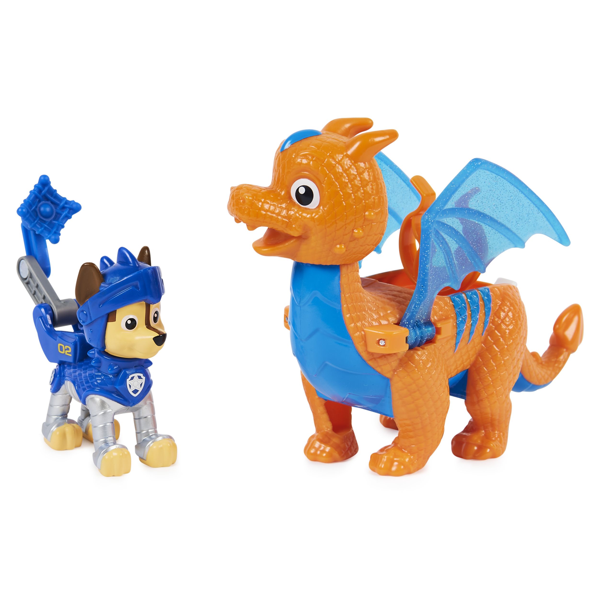 PAW Patrol Rescue Knights - Actiefiguren-set met pup en draakje