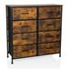 hjh LIVING Ladekast RAGALA LIGHT 80x30x81cm 8 lades gerookte eik