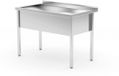 HENDI Enkele spoeltafel – gelast – diepte 700 mm – wasbak 300 mm – roestvast staal – verstelbare poten