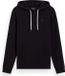 Scotch & Soda Heren Core-Logo Hoodie Hooded Sweatshirt, zwart, S