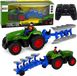 LEAN TOYS Tracteur télécommandé avec charrue et fermier éclairage télécommandé Vert 1:24