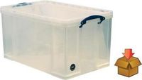 Really Useful Box 84 liter Transparant Kunststof Opbergbox met Deksel