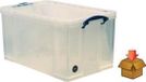 Really Useful Box 84 liter Transparant Kunststof Opbergbox met Deksel