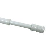 Gardinia Gordijnroede voor vitrages, cilinder, metalen stang incl. 2 schroefhaken, uitschuifbaar, wit, Ø 10 mm, lengte: 40-65 cm