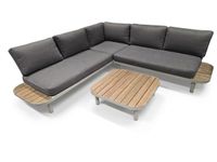 AVH-Collectie Amore Amore platform hoek loungeset 3 delig latte zand aluminium