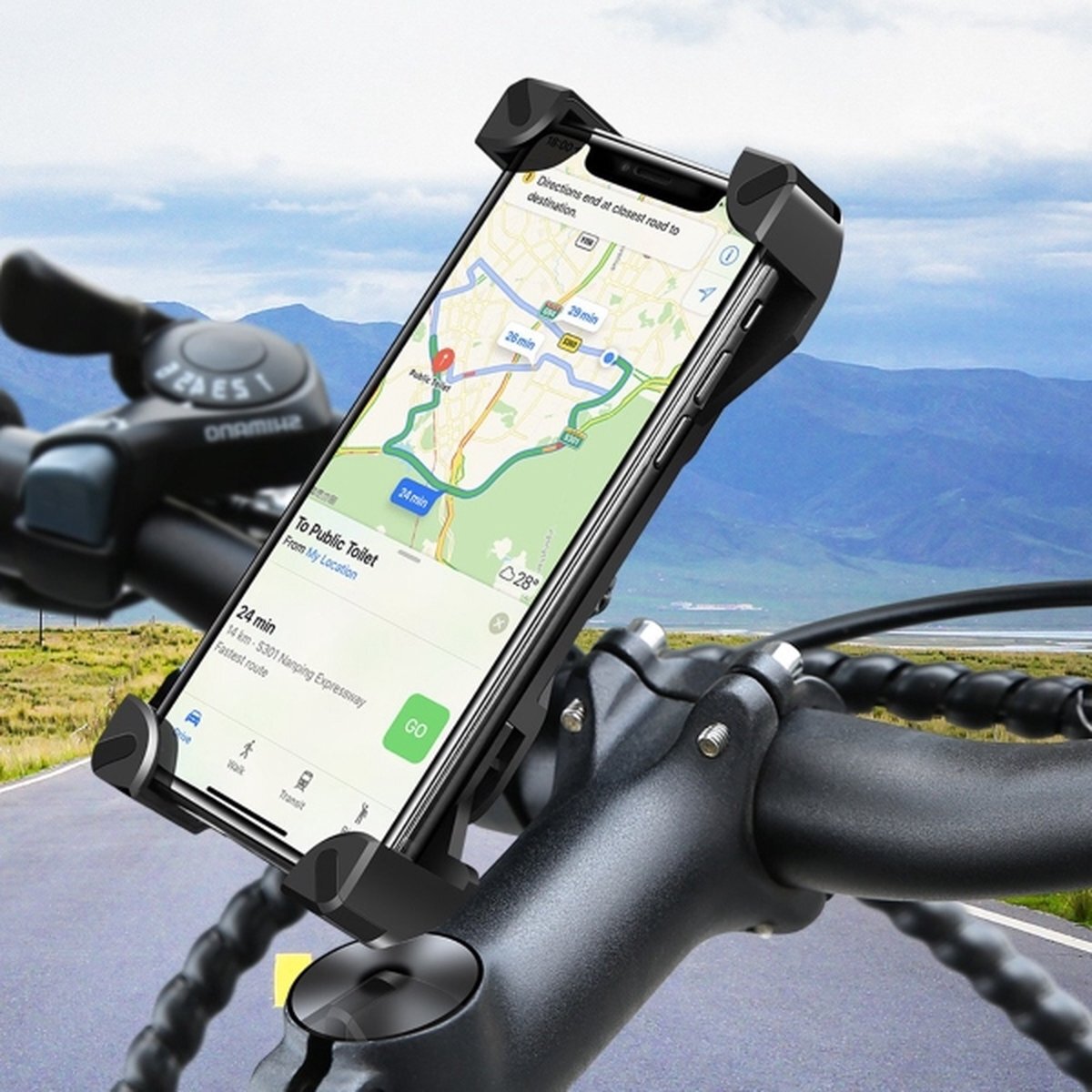 Cacious Stevige Smartphone Fietshouder - Telefoon houder voor Stuur Fiets