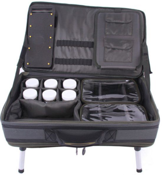 NGT Carp Bivvy Table System Tacklebox - 12-delig - 51 x 32 x 19cm - Groen