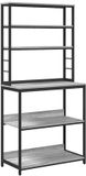 vidaXL Keukenplank 5-laags 80 x 40 x 168 cm bewerkt hout grijs sonoma