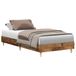 VidaXL Bedframe sans matelas 135x190 cm bois travaillé bois vieilli