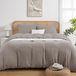 Mousseline Coton Ensemble de literie 200 x 220 cm Marron