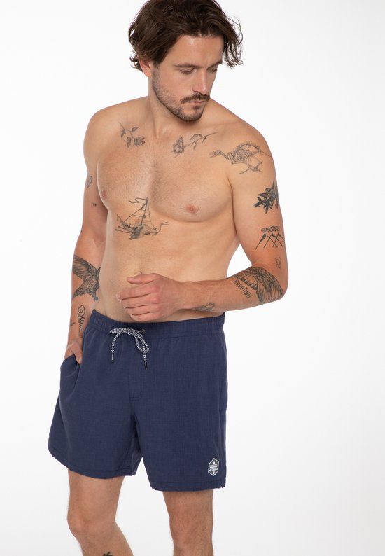 Protest Davey Zwemshort Heren Ground Blue Effen