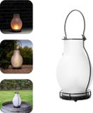 Merkloos Proventa Solar LED Olielamp stormlantaarn - Windlicht - 28 cm - Wit