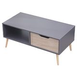 Salontafel FREJA Salontafel met lade grijs scandinavische stijl