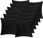 vidaXL - Kussensloop - 12 stuks - HEERLEN - Zwart - 45 x 45 cm - Flanel