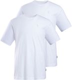 JP 1880 Heren T-shirts basic set van 2 ronde hals Sneeuwwit Maat 8XL