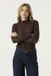 Garcia Dames Effen T-shirt Bruin Lange mouw